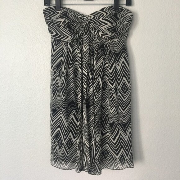 Express Dresses & Skirts - Express‎ Black Silk Mini Dress A-line Cocktail Abstract y2k Chic